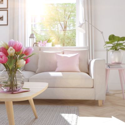 modern living room in townhouse. 3d rendering