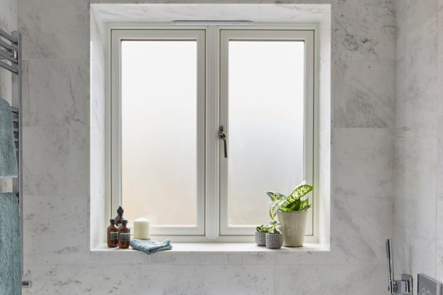 Modern flush PVCu windows on a contemporary British home
